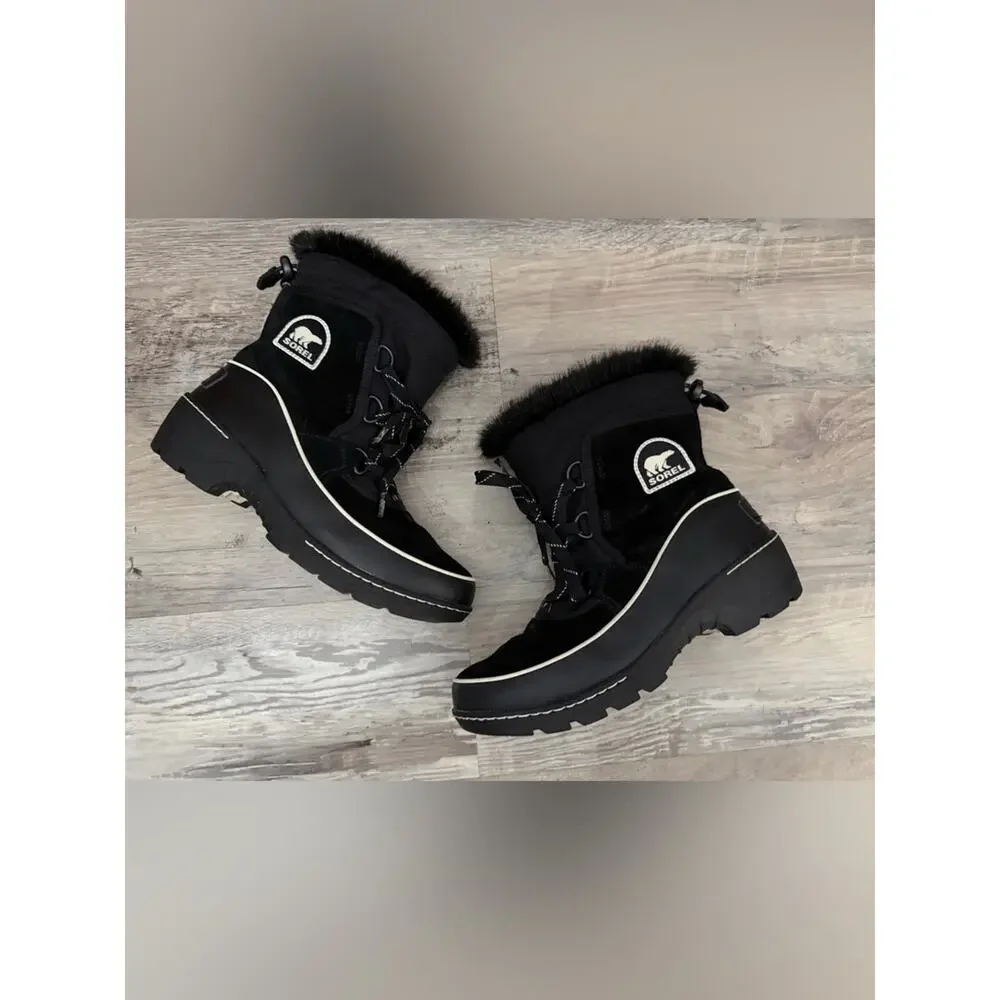 Sorel Tivoli III Women’s Size 8 Black Suede Waterproof Winter Boots